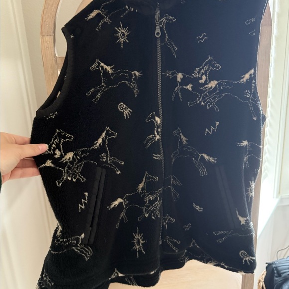 *MATCHING SET* Black Horse Pattern Jacket + Vest - Picture 8 of 9